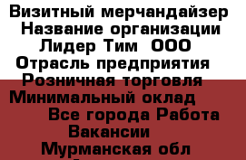 Визитный мерчандайзер › Название организации ­ Лидер Тим, ООО › Отрасль предприятия ­ Розничная торговля › Минимальный оклад ­ 15 000 - Все города Работа » Вакансии   . Мурманская обл.,Апатиты г.